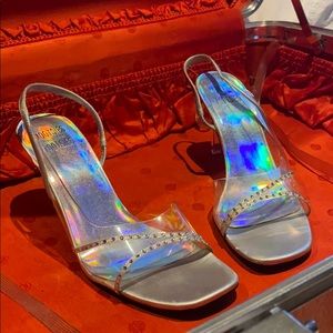 Mootsies Tootsies Silver Sandal Heels